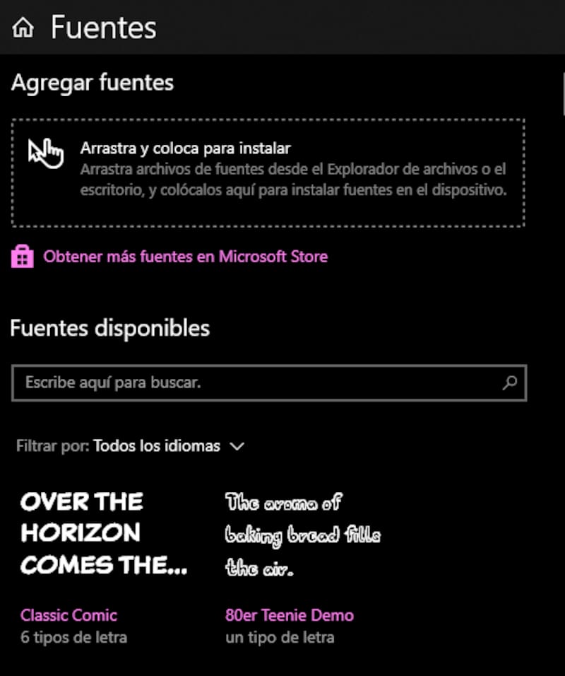Solo deberás arrastrar el archivo de la nueva letra ahí.