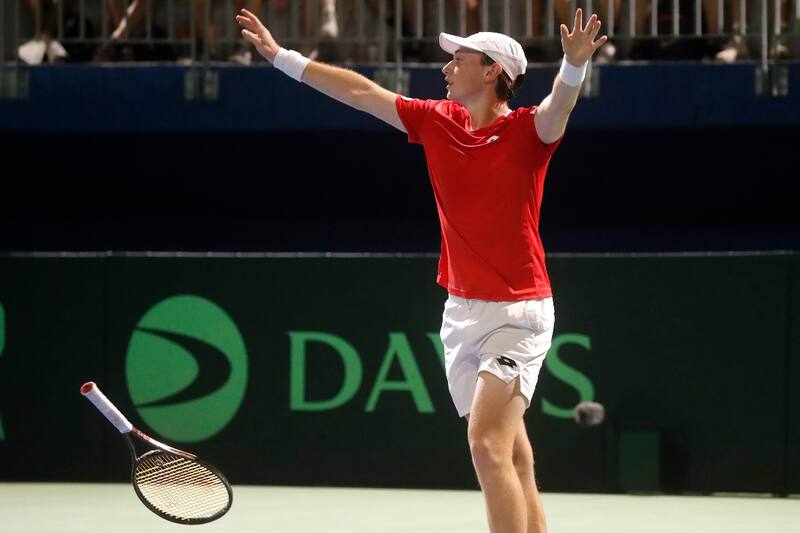 El peruano cuando venció a Nicolás Jarry.