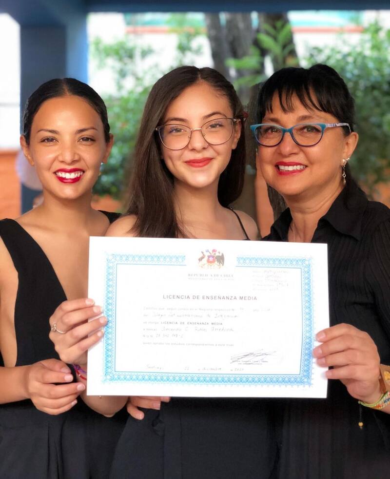 Carolina Arredondo con su hija Amanda y su madre, Carolina Marzán.
