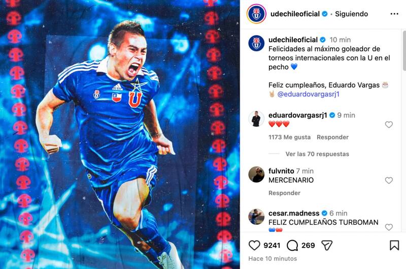 Los azules felicitaron a Turbomán y este último respondió.