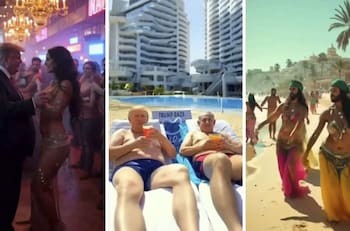 Trump mostró a Gaza como un resort en polémico video de IA: dinero, bailarinas y mucho lujo