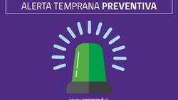 Senapred informa actualización de “Alerta Temprana Preventiva” para diez comunas de la RM