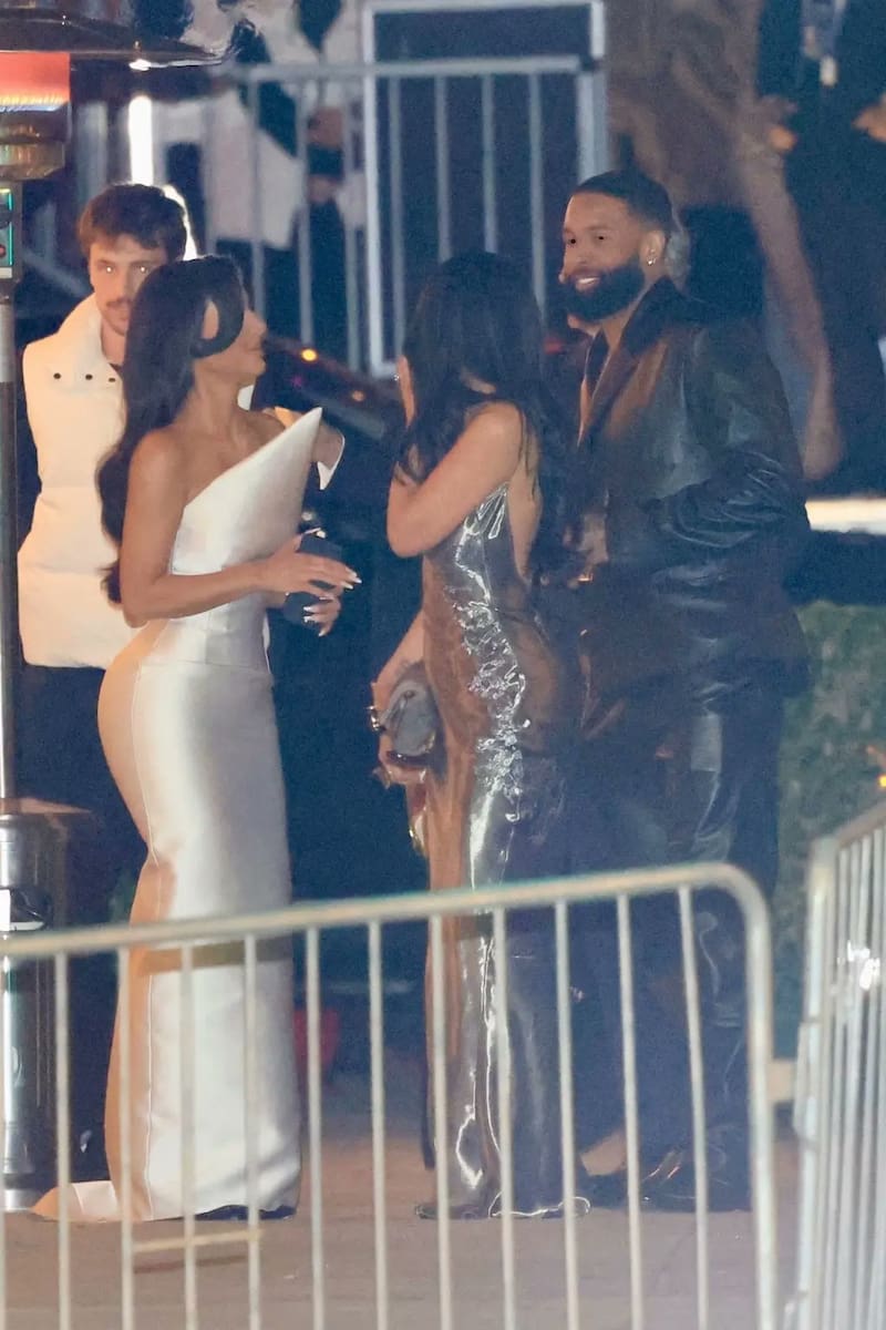 Kim Kardashian y Odell Beckham Jr. en la after party.
