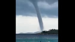 VIDEO | Impresionante tromba marina se registra en Grecia