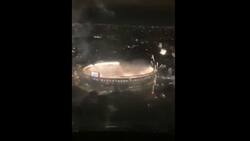 Captan desde un avión la impresionante salida de River ante Boca