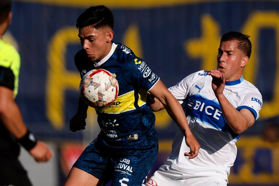 Everton y la UC en el partido jugado en Viña del Mar. Foto: Agencia Aton.