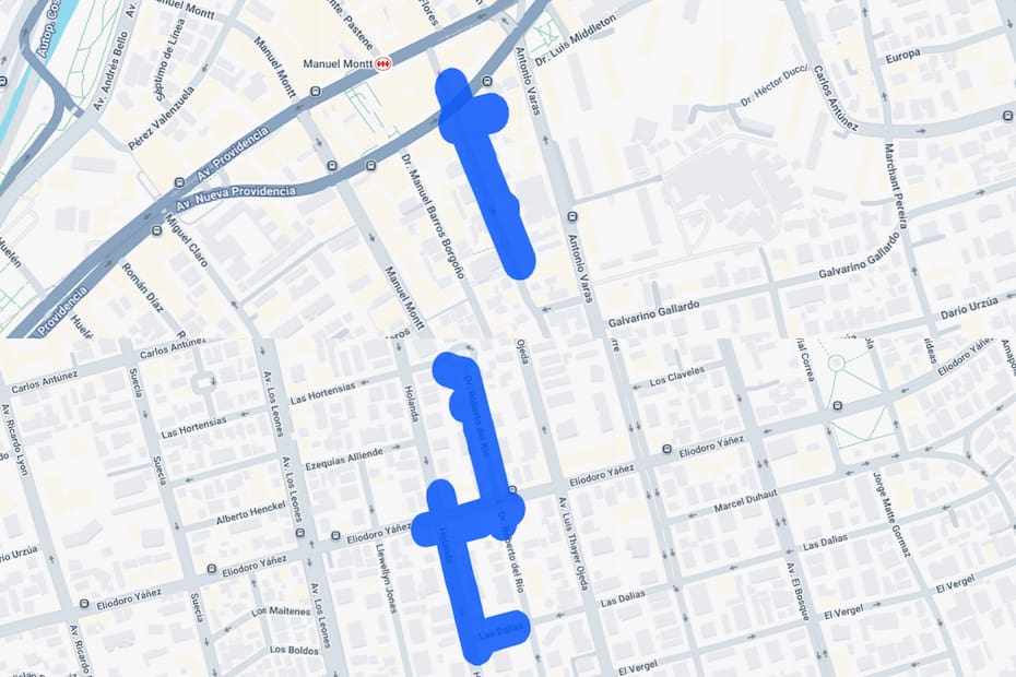 Sector afectado por el corte de luz.
