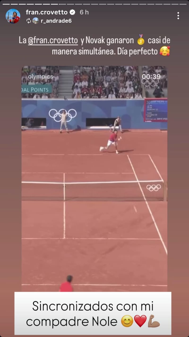 La chilena recordó su oro olímpico.