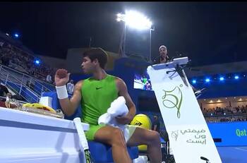 VIDEO | El minuto de furia de Carlos Alcaraz en Doha: “¡Las reglas de la ATP son una mier...!"