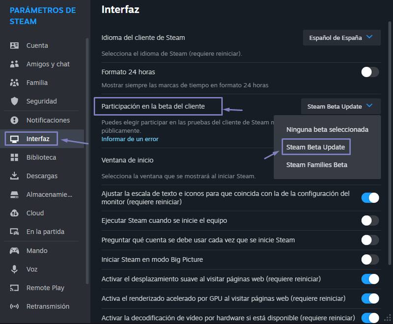 Estos son los pasos a seguir para formar parte de la versión beta de Steam.