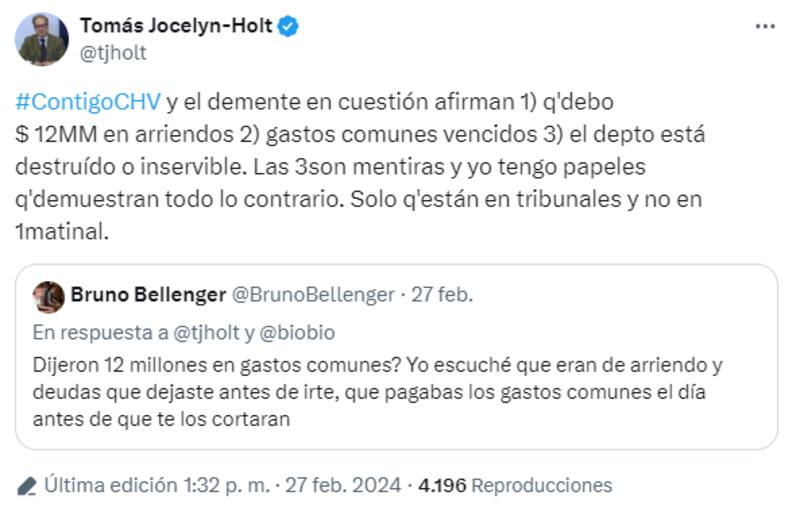 Tomás Jocelyn-Holt en X.