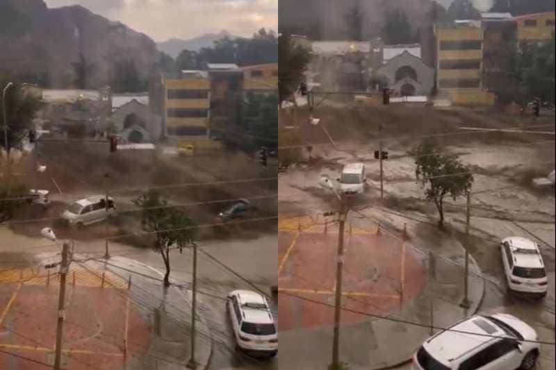 Aluvión sorprende a todos en La Paz.