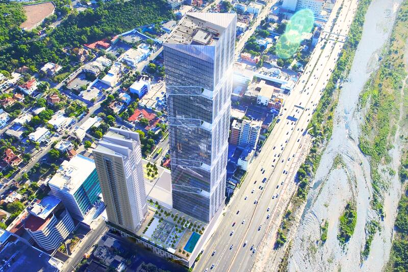 El proyecto se sitúa por sobre los edificios más altos de la región.