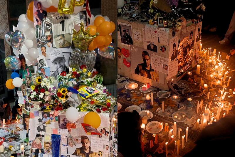 Al día siguiente del fallecimiento del artista británico, cientos de fanáticos se reunieron en el lugar para rendirle un último adiós.