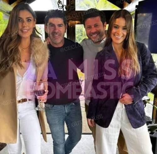 Marcelo Salas junto a su pareja y amigos. Créditos: Cecilia Gutiérrez