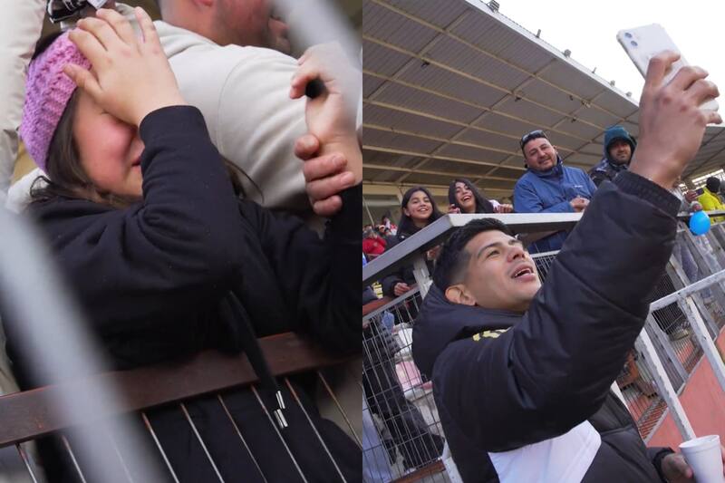 emocionó hasta las lágrimas a una pequeña hincha de Colo Colo.