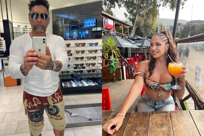 Marcelo Ríos y la influencer Vanessa Sofía.