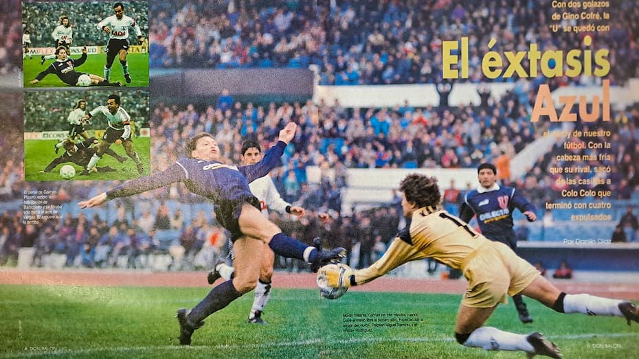 Gino Cofré y su momento de gloria: el Superclásico de 1992. Foto: Don Balón