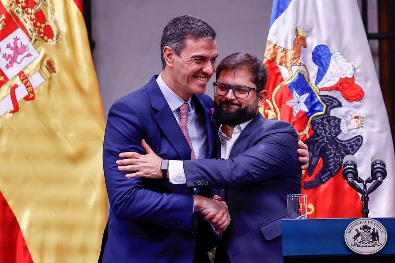 Se refirió por primera vez al crimen de Ronald Ojeda en medio de la visita del Presidente de España, Pedro Sánchez.