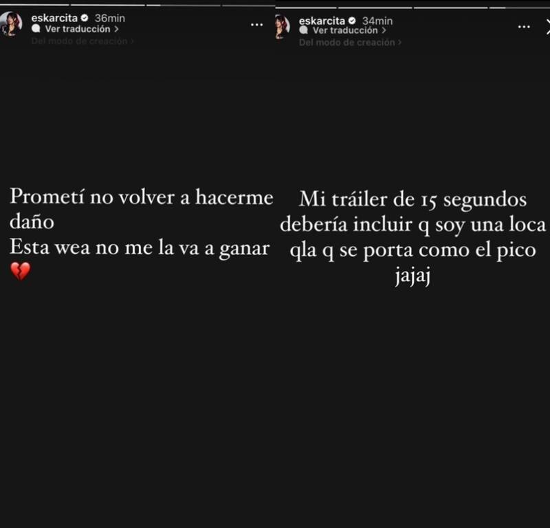 Los preocupantes mensajes de Eskarcita.