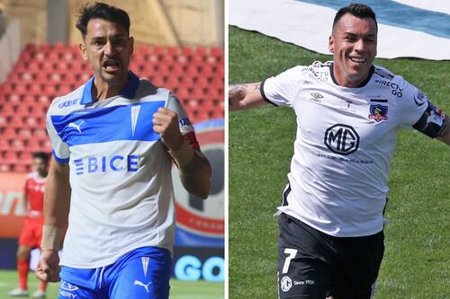 y Esteban Paredes, goleadores del fútbol chileno. Fotos: Agencia Aton.