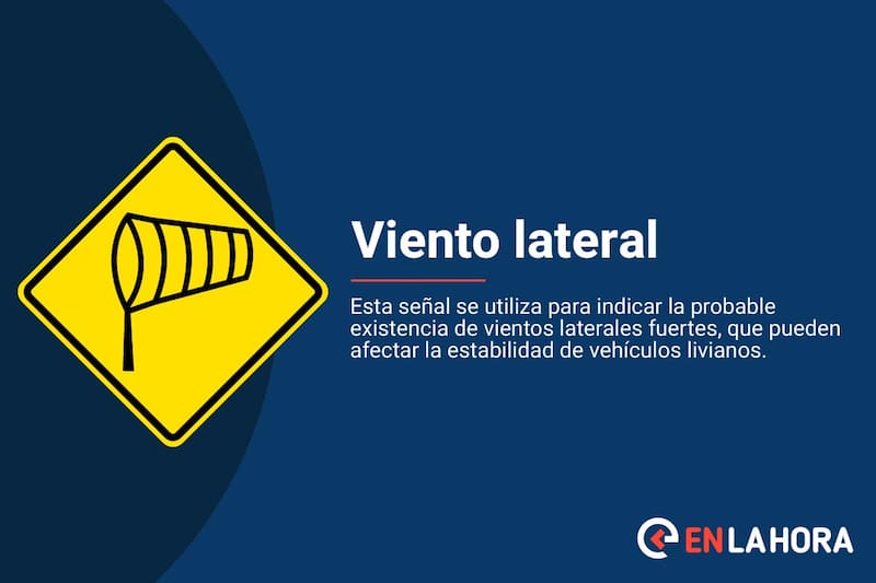 Señales de Tránsito: Viento lateral.