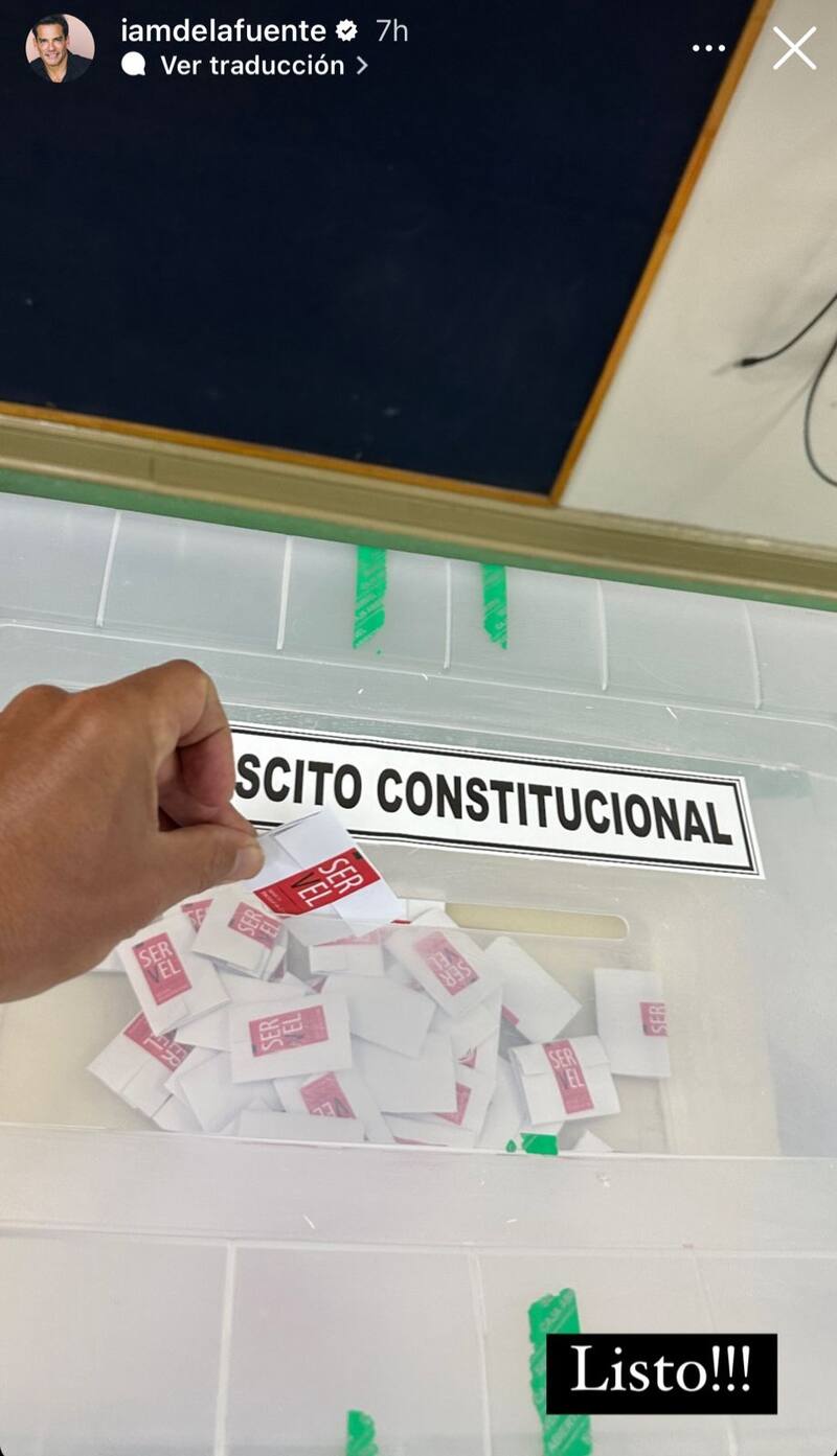 A través de redes sociales, distintas personalidades del mundo del espectáculo ejercieron su voto a sufragar y compartieron el registro.