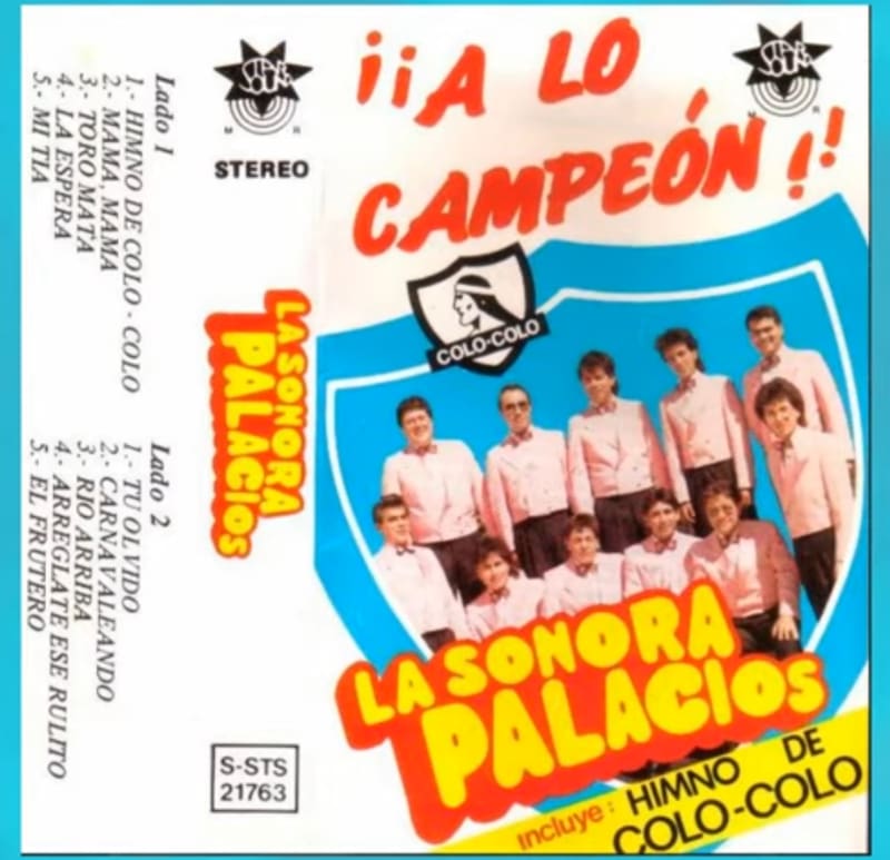 La versión cumbia del himno de Colo Colo fue incluido en el disco de La Sonora Palacios.