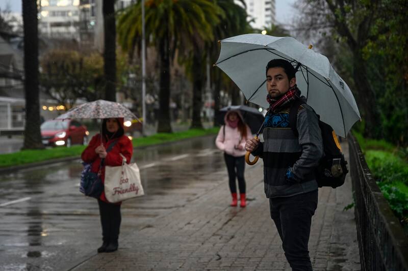 Las precipitaciones ocurrirán con mayor intensidad en la zona sur del país, descendiendo su potencia a medida que se acerca a la capital. Créditos: Jose Veas/Aton Chile.