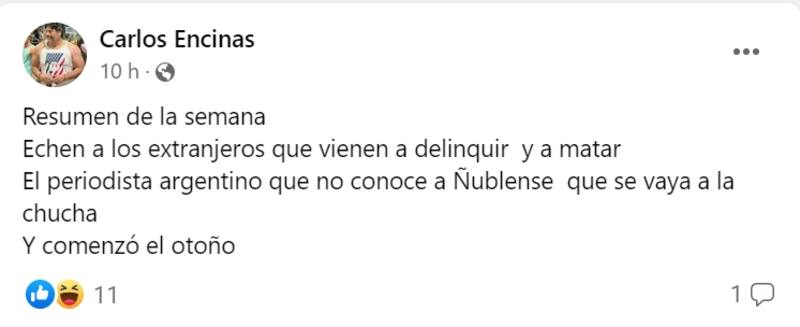 El potente mensaje del polémico DT del fútbol chileno. Foto: Facebook.
