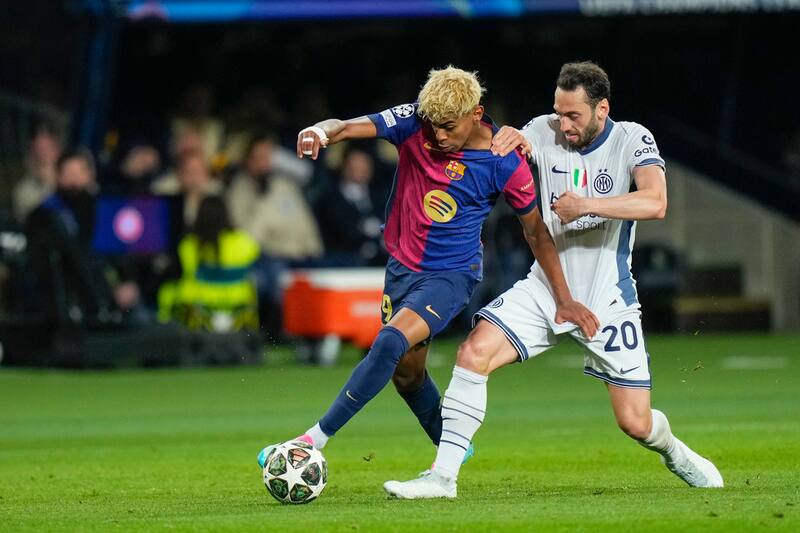 en Barcelona vs Inter de Milán en Champions League. EFE