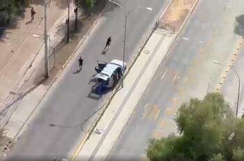 VIDEO | Registran persecución policial tras robo en Huechuraba: Menor de 15 años fue detenido