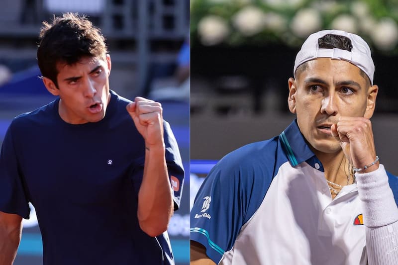 Cristian Garín será el primer chileno en jugar hoy, a eso de las 6 y media de la tarde. Luego, en horario estelar, estará Alejandro Tabilo. Fotos: Agencia Aton y Felipe Escobedo/En Cancha.