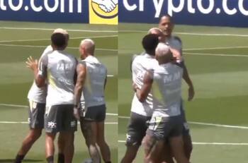 VIDEO | Los tuvieron que separar: Eduardo Vargas casi a las manos en Brasil