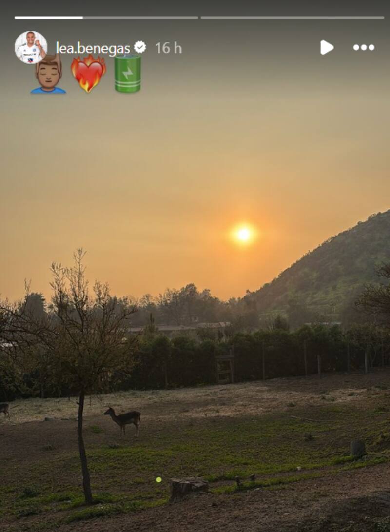 La historia en Instagram de Leandro Benegas mientras se define su futuro en el fútbol chileno.