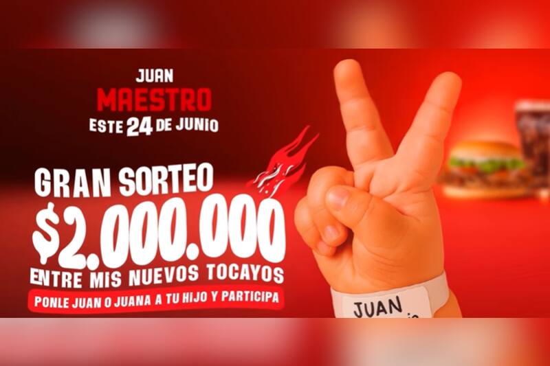 El concurso regalará $2.000.000 entre quienes nazcan el próximo 24 de junio.