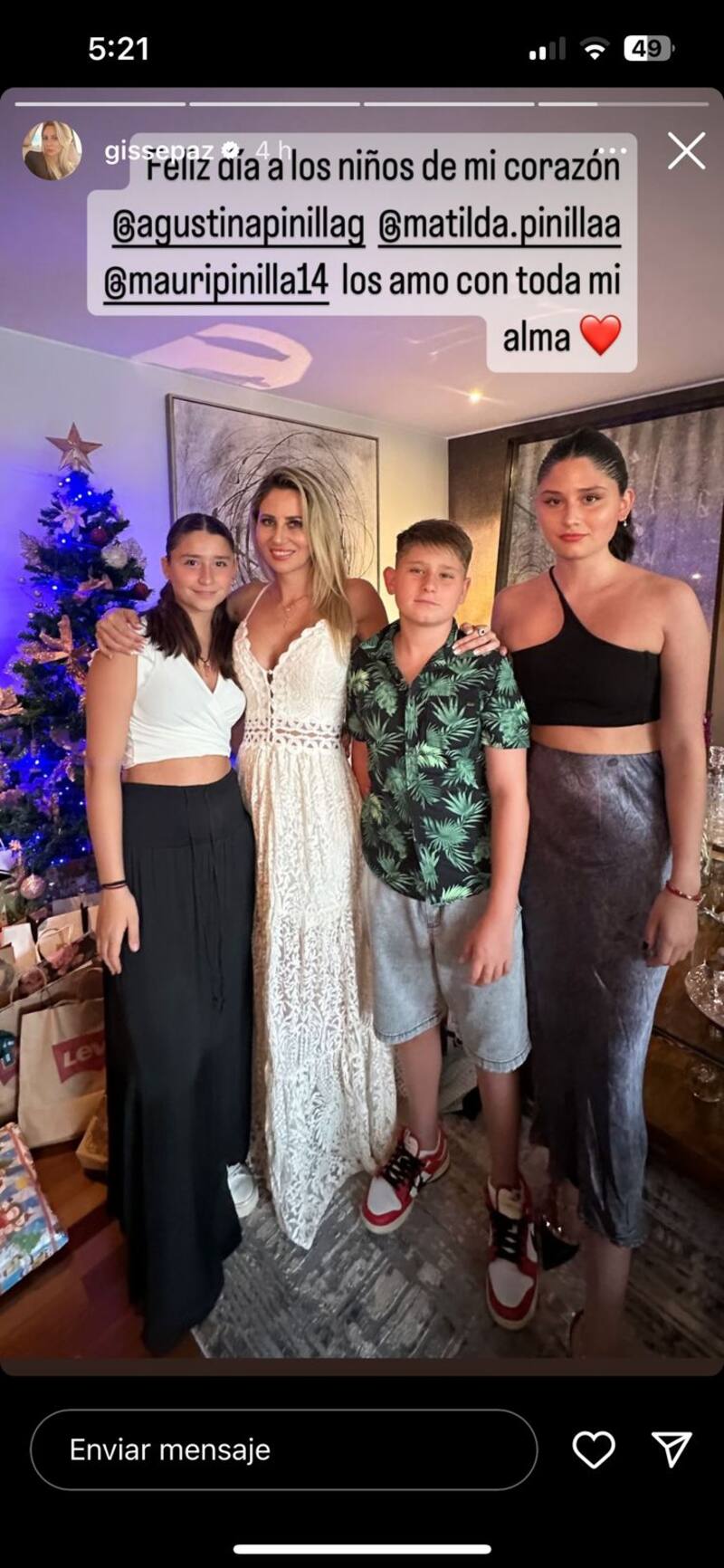 Gissella Gallardo celebró el Día del Niño.