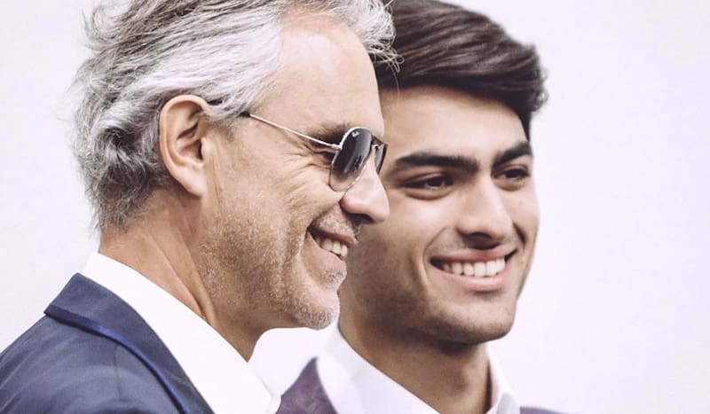 Matteo Bocelli es hijo del popular cantante Andrea Bocelli.