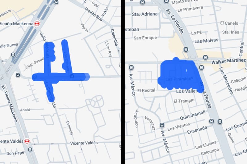 Sector afectado por el corte de luz.