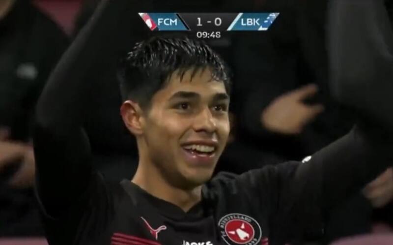 El volante abrió la cuenta para su club