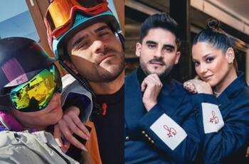 “Comiendo nieve”: La graciosa caída de Renzo Tissinetti, pareja de Kel Calderón, tras andar en ski por primera vez