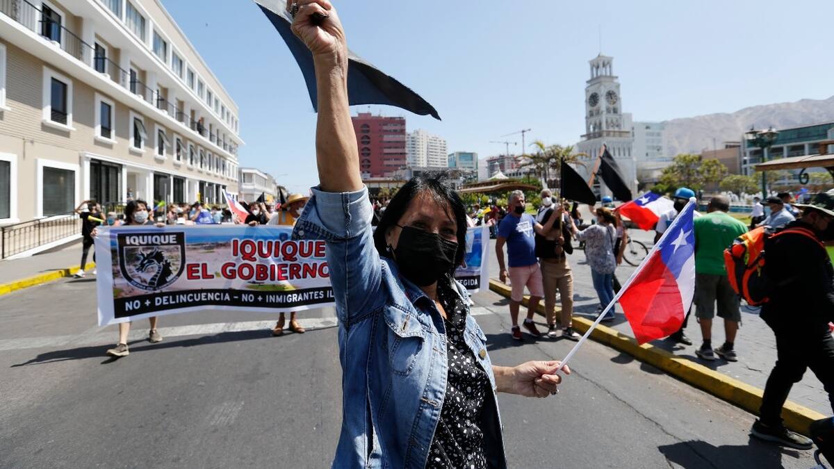 VIDEO | Manifestación contra la delincuencia en el centro de Iquique: Han ocurrido 28 asesinatos en la región