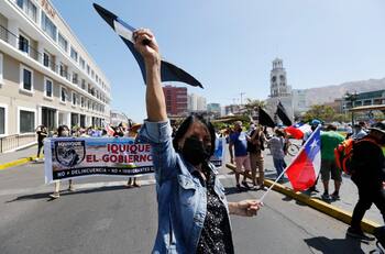 VIDEO | Manifestación contra la delincuencia en el centro de Iquique: Han ocurrido 28 asesinatos en la región