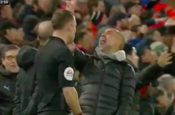 La furia de Guardiola por una supuesta mano en el área del Liverpool