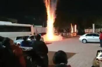 VIDEO | Gran explosión de fuegos artificiales deja a 10 personas heridas y una en el hospital
