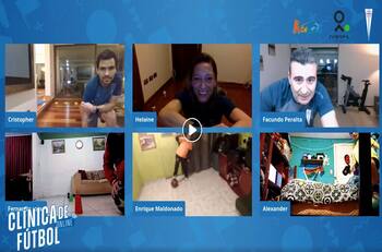 Elenco de Universidad Católica brindó una clínica online a niños de Renca