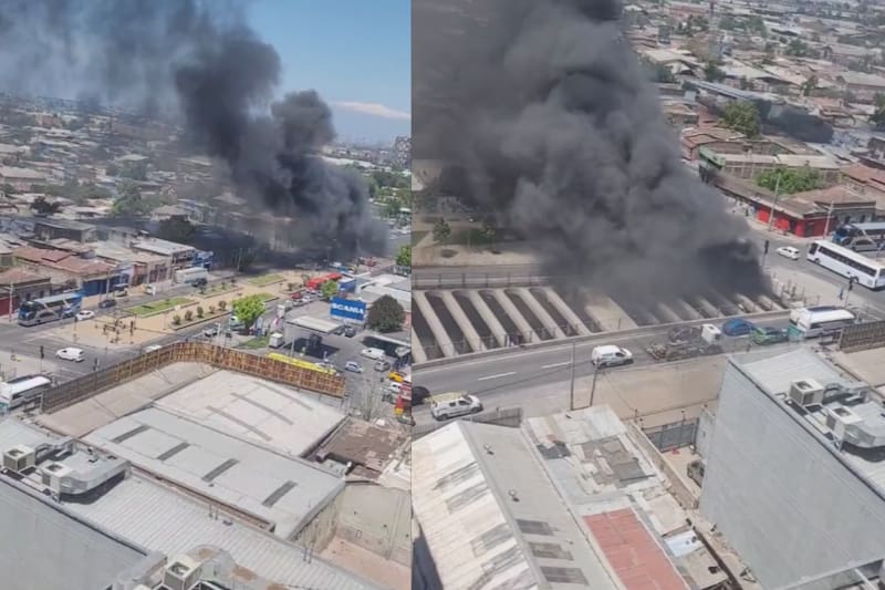 Colisión de tres vehículos provocó incendio al interior del túnel. Créditos: @marcexdee.