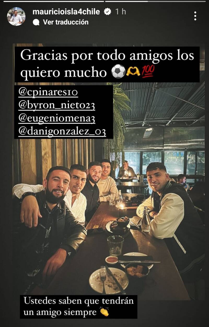 La despedida de Mauricio Isla.