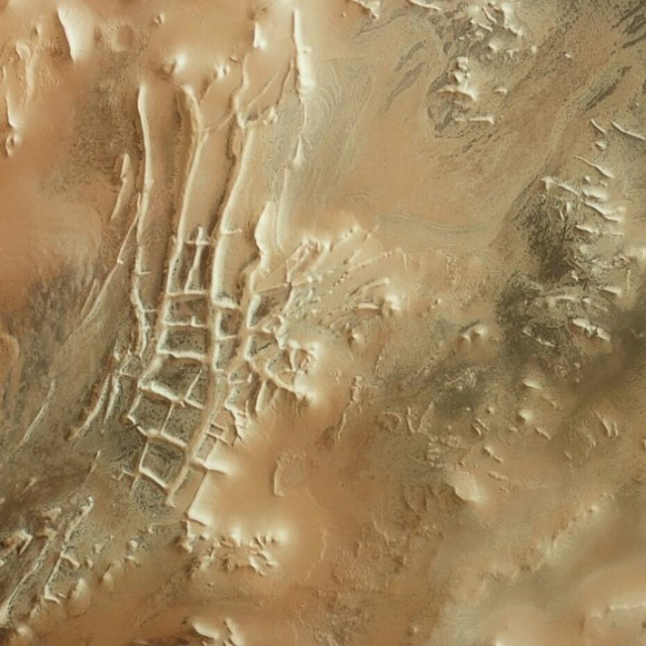 La Ciudad Inca de Marte. La razón de su nombre es la forma que posee el sector.