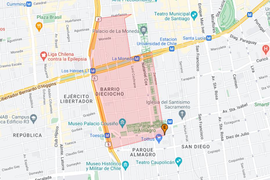 Este es el perímetro que se verá afectado según Aguas Andinas.